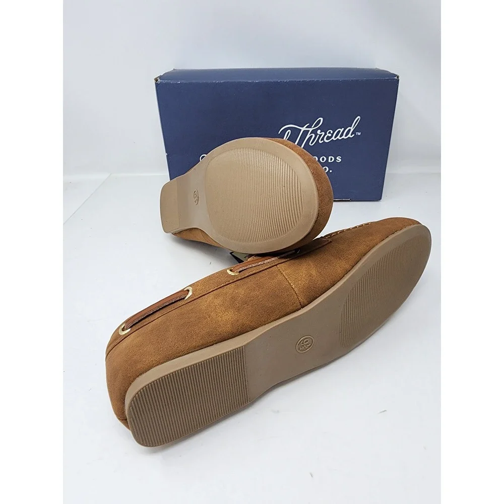 Universal Thread Chestnut‎ Midge Boat Shoes Womens 9.5 Memory Foam Brown Loafers